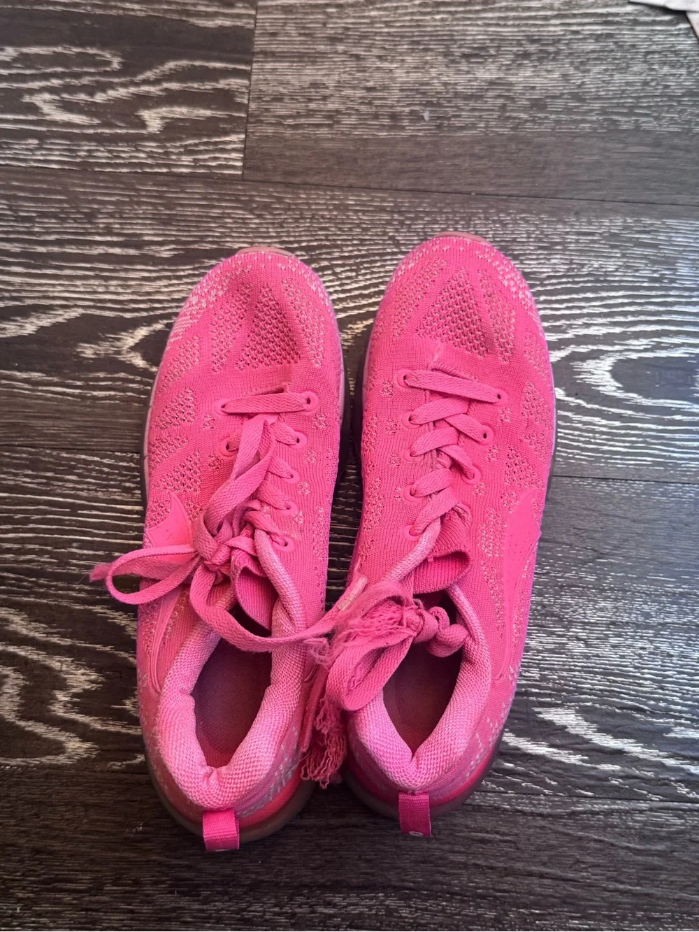 Women’s Knit Lace-Up Athletic Sneakers - Pink